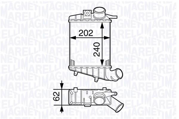 Magneti marelli 351319202750 Intercooler, charger 351319202750