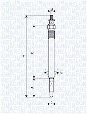 Magneti marelli 062900013304 Glow plug 062900013304 062900013304 Magneti marelli Glow plug