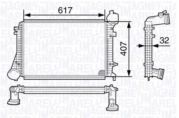 Magneti marelli 351319202000 Intercooler, charger 351319202000