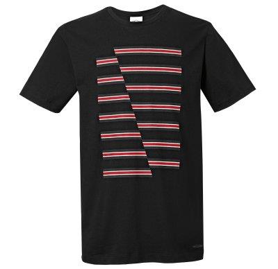 80142454525 BMW Men's Tshirt MINI JCW Stripes Men's, Black, 3XL