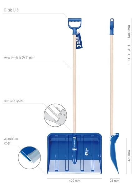 Shovel Alpin 2A, 49*140 cm. Prosperplast 5905197140544
