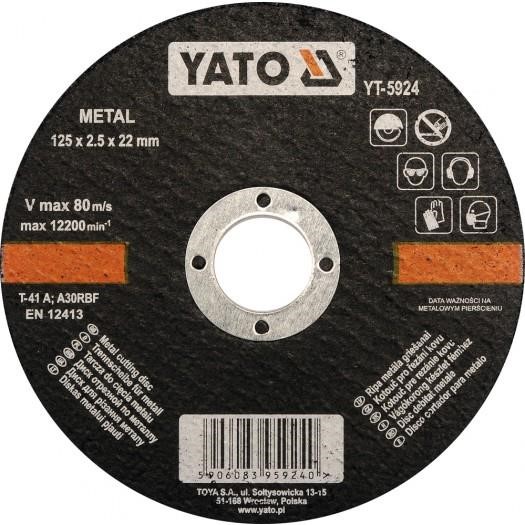 Yato YT-5924 Cutting disc for metal 125x2.5x22mm YT5924