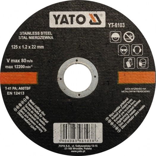 Yato YT-6103 Cutting disc for metal 125 x 1.2 mm YT6103