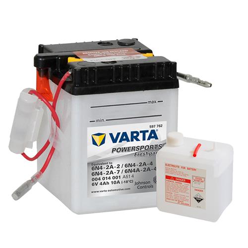 Varta 004014001A514 Battery Varta Powersports Freshpack 6V 4AH 10A(EN) R+ 004014001A514
