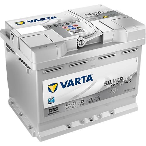 Varta 560901068D852 Battery Varta Silver Dynamic AGM 12V 60AH 680A(EN) R+ 560901068D852