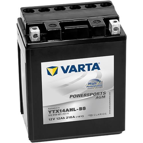 Varta 512918021A514 Battery Varta Powersports AGM 12V 12Ah 210A (EN) R+ 512918021A514
