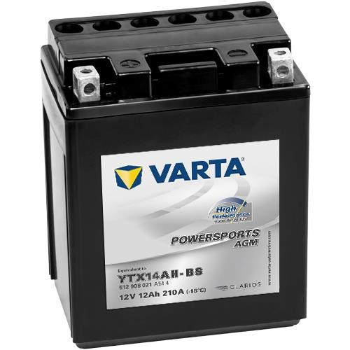 Varta 512908021A514 Battery Varta Powersports AGM 12V 12Ah 210A (EN) L+ 512908021A514