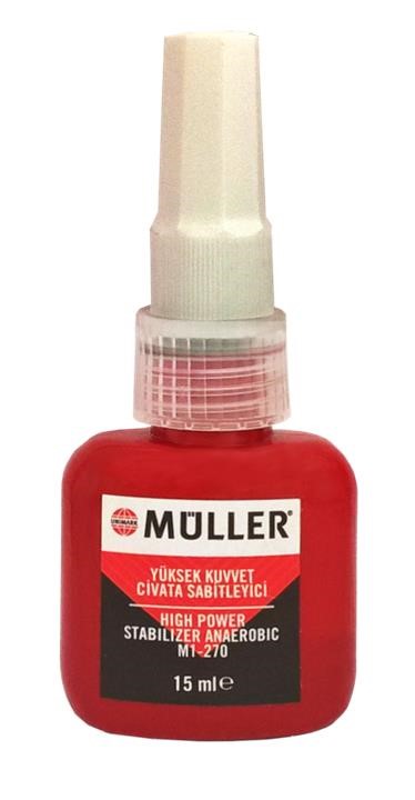 Muller 890141010 High strength thread lock for permanent connections Muller High-Power Screw Stabilizer, 15 ml 890141010