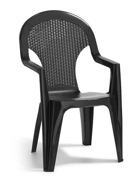 Allibert 3253929155024 Plastic chair Santana, grey 3253929155024