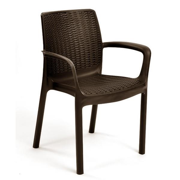 Keter 7290005559952 Plastic chair Bali, brown 7290005559952