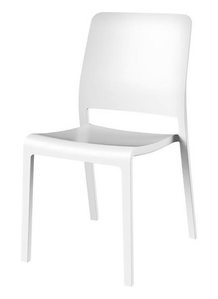 Evolutif 3076540146581 Charlotte Deco Chair, plastic, white 3076540146581