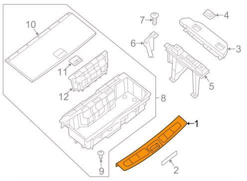 849903KA0A Nissan Luggage compartment trim