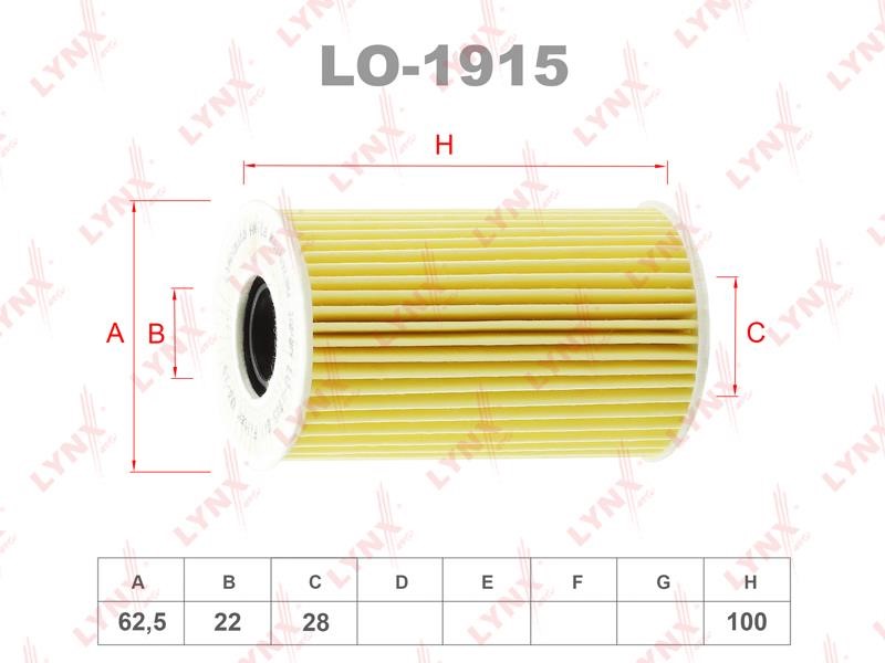 LYNXauto LO-1915 Oil Filter LO1915