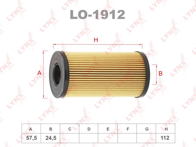 LYNXauto LO-1912 Oil Filter LO1912