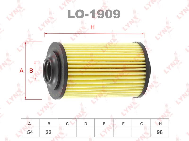 LYNXauto LO-1909 Oil Filter LO1909