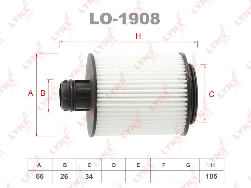 LYNXauto LO-1908 Oil Filter LO1908