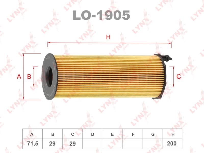 LYNXauto LO-1905 Oil Filter LO1905