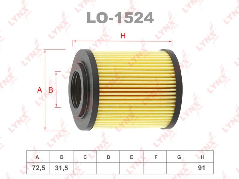LYNXauto LO-1524 Oil Filter LO1524