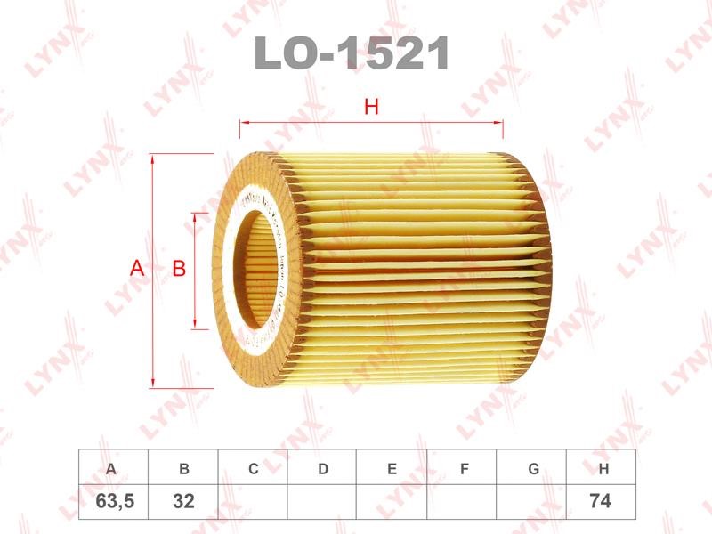 LYNXauto LO-1521 Oil Filter LO1521