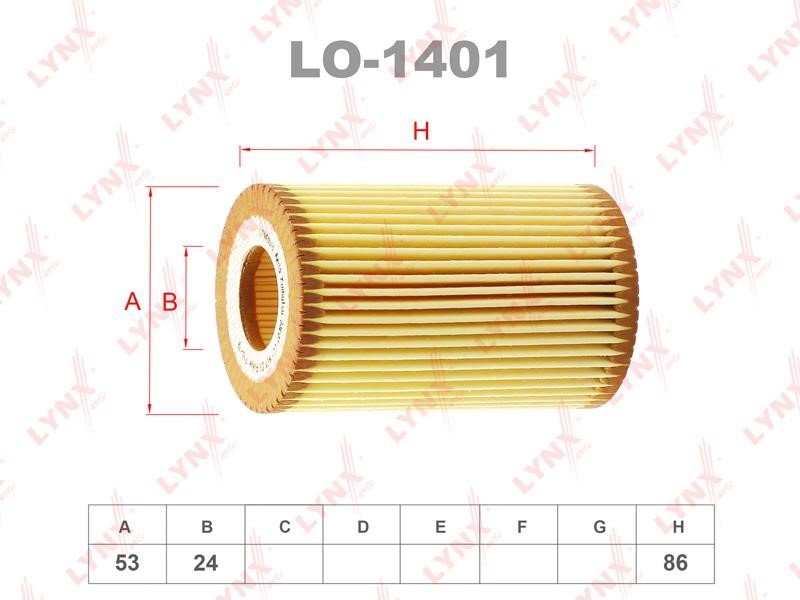 LYNXauto LO-1401 Oil Filter LO1401