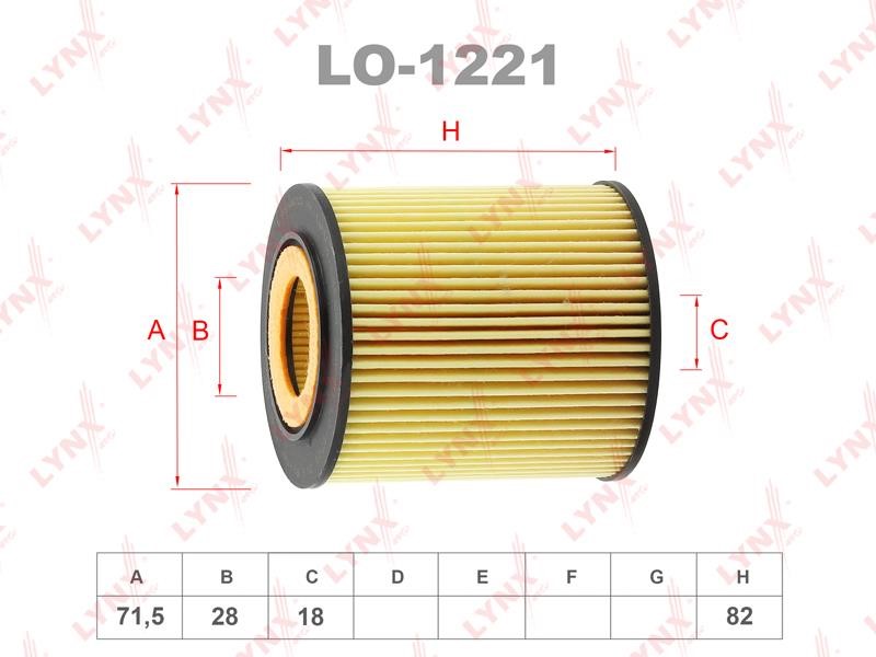 LYNXauto LO-1221 Oil Filter LO1221