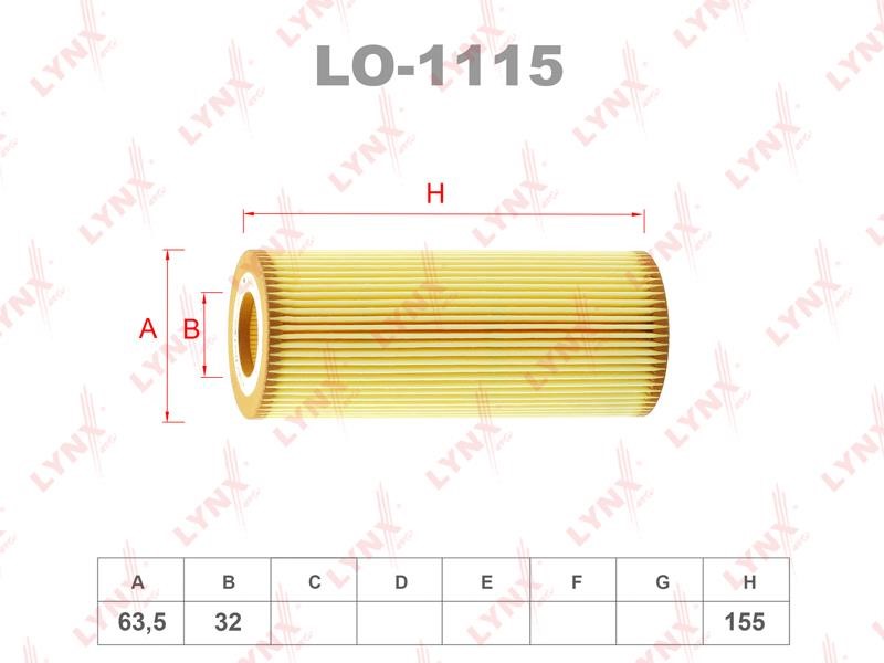 LYNXauto LO-1115 Oil Filter LO1115