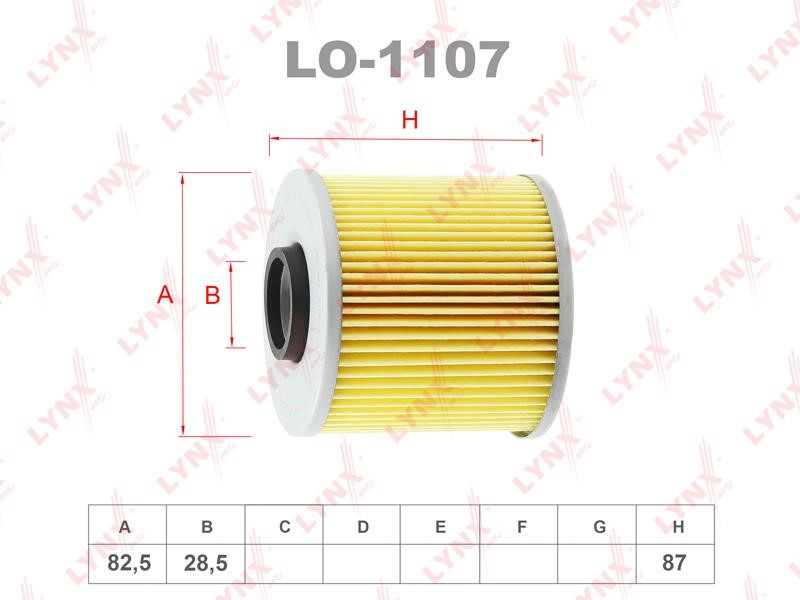 LYNXauto LO-1107 Oil Filter LO1107
