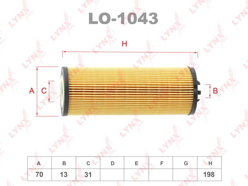 LYNXauto LO-1043 Oil Filter LO1043