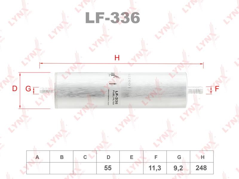 LYNXauto LF-336 Fuel filter LF336