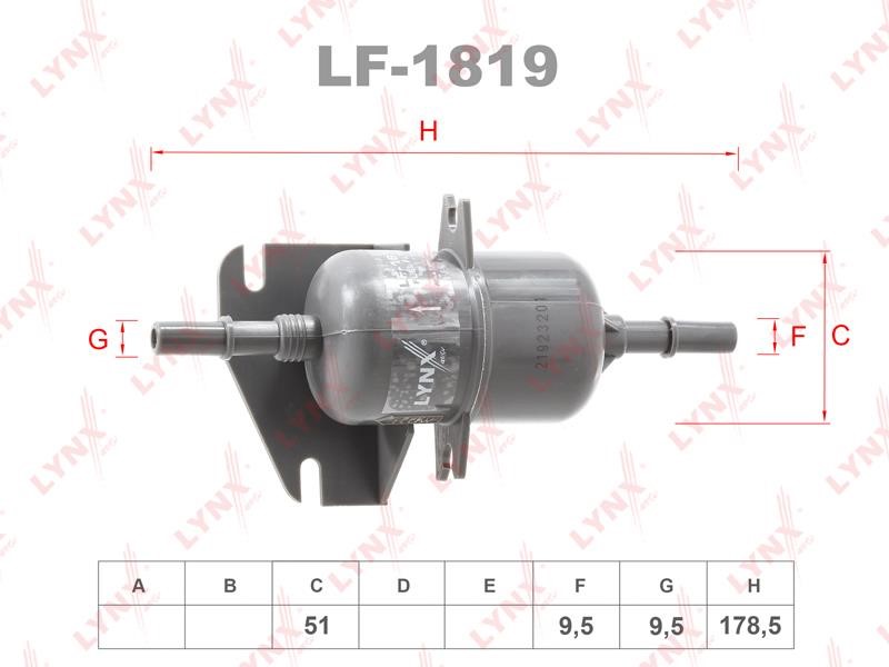 LYNXauto LF-1819 Fuel filter LF1819