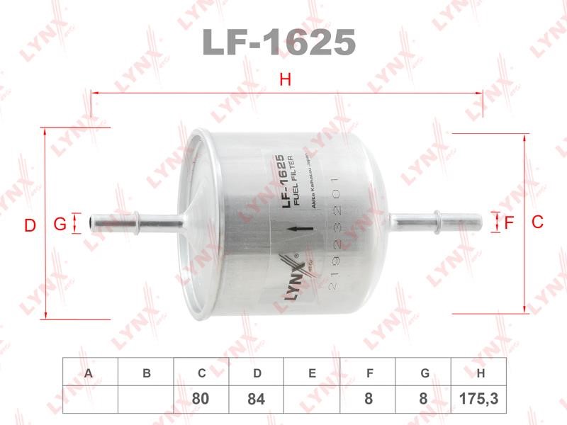 LYNXauto LF-1625 Fuel filter LF1625