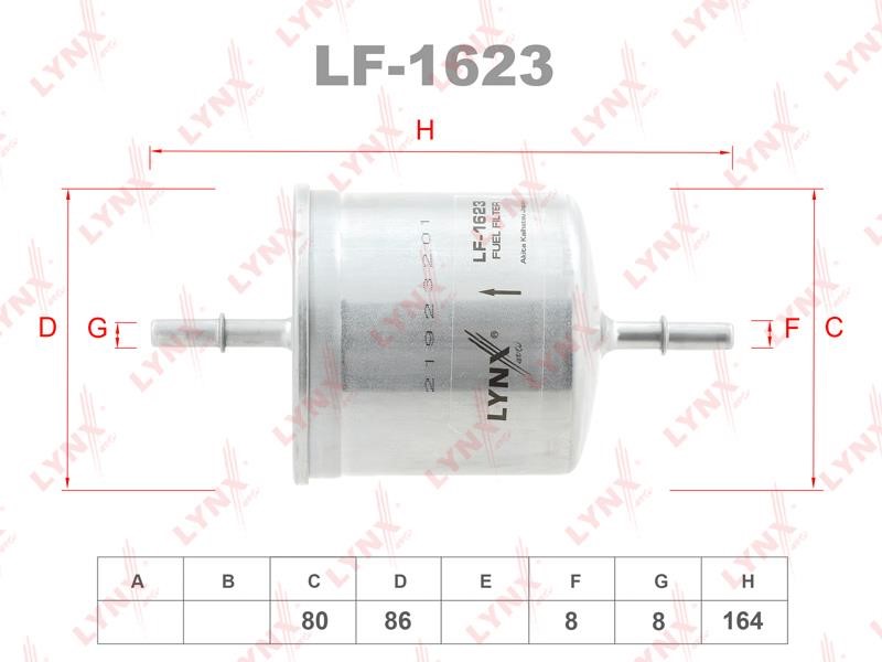 LYNXauto LF-1623 Fuel filter LF1623