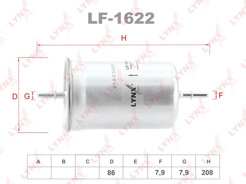 LYNXauto LF-1622 Fuel filter LF1622