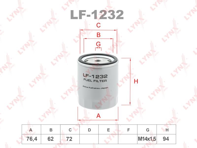 LYNXauto LF-1232 Fuel filter LF1232
