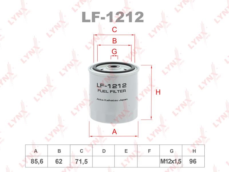 LYNXauto LF-1212 Fuel filter LF1212