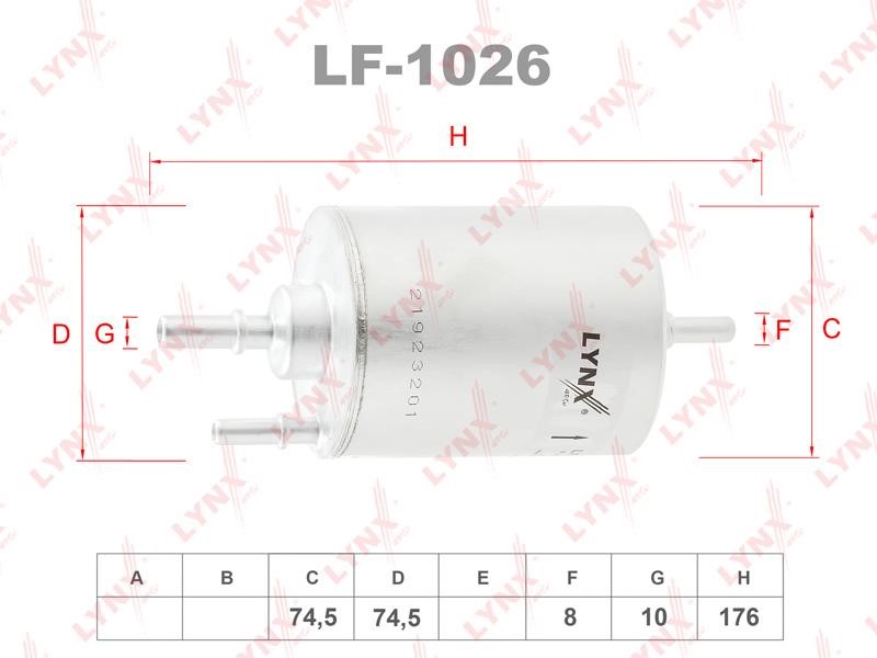 LYNXauto LF-1026 Fuel filter LF1026
