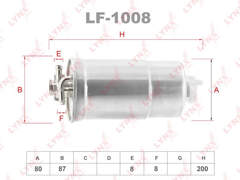 LYNXauto LF-1008 Fuel filter LF1008