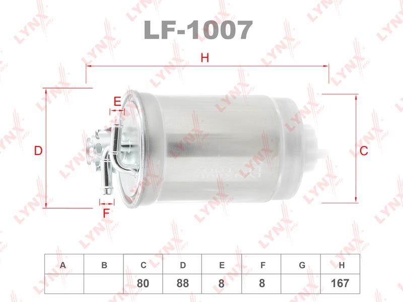 LYNXauto LF-1007 Fuel filter LF1007