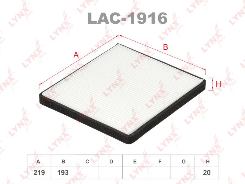 LYNXauto LAC-1916 Filter, interior air LAC1916