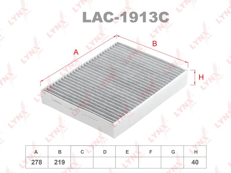 LYNXauto LAC-1913C Filter, interior air LAC1913C