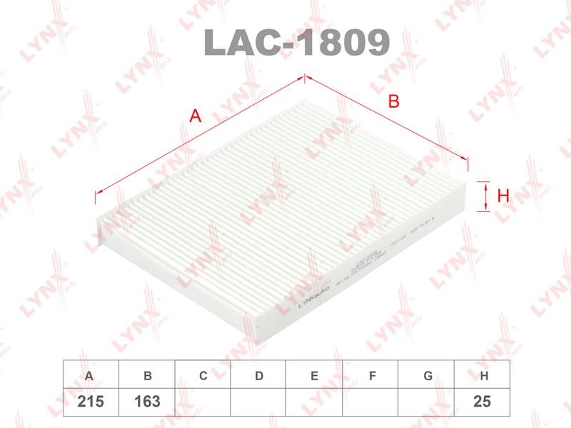 LYNXauto LAC-1809 Filter, interior air LAC1809
