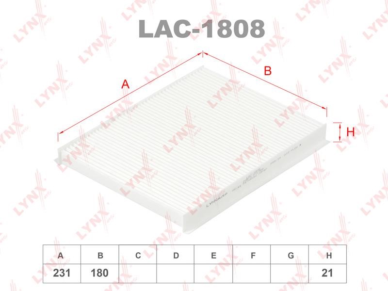 LYNXauto LAC-1808 Filter, interior air LAC1808