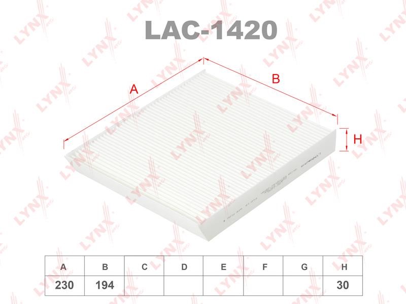 LYNXauto LAC-1420 Filter, interior air LAC1420