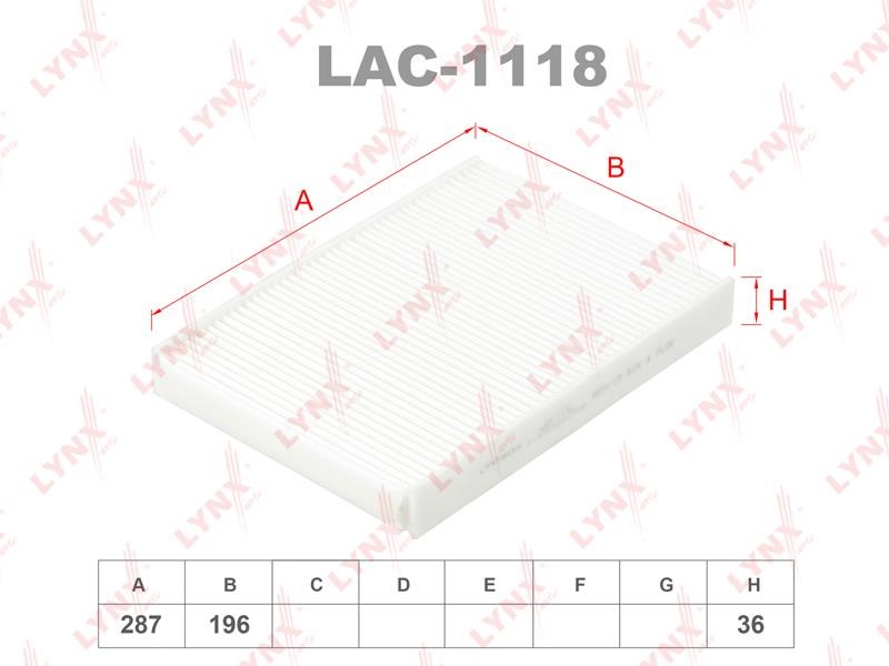 LYNXauto LAC-1118 Filter, interior air LAC1118