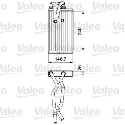 Valeo 811525 Heat exchanger, interior heating 811525