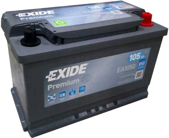 Exide EA1050 Battery Exide 12V 105AH 850A(EN) L+ EA1050