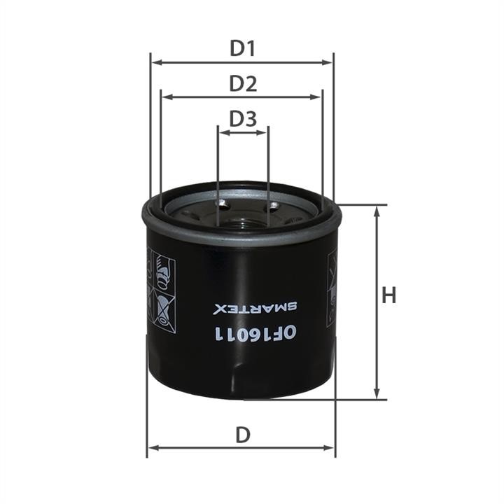 Smartex OF16011 Oil Filter OF16011
