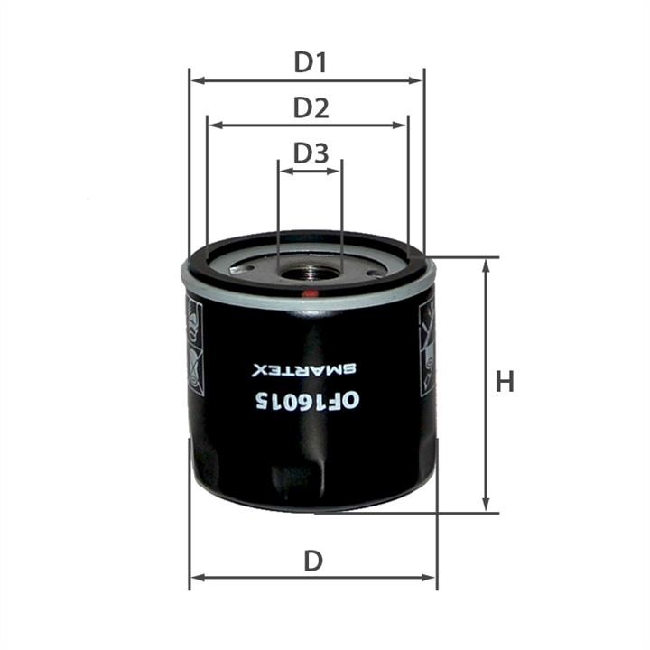 Smartex OF16015 Oil Filter OF16015