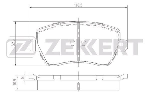 Zekkert BS-1221 Brake Pad Set, disc brake BS1221