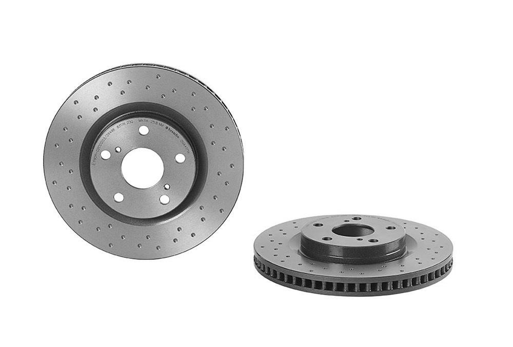Ventilated brake disc with perforation Brembo 09.A417.1X
